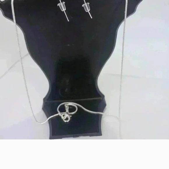 Silver and Blue Butterfly Jewelry Set - Picture 4 of 4